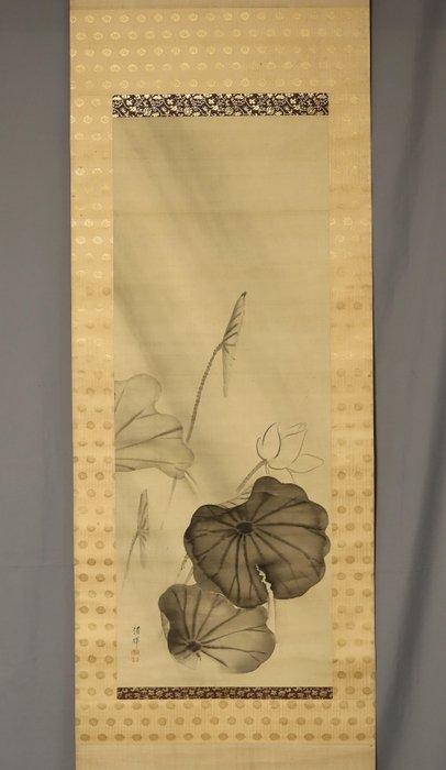 White Lotus in the Rain - With signature Seiki  - Yokoyama, Antiek en Kunst, Antiek | Overige Antiek
