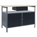 vidaXL Werkbank 120x60x85 cm staal zwart, Doe-het-zelf en Verbouw, Werkbanken, Verzenden, Nieuw
