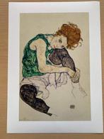 Egon Schiele (1890-1918) - Dame met opgetrokken knie, Antiek en Kunst