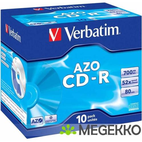 Verbatim CD-R 52x 10st. Jewelcase, Computers en Software, Overige Computers en Software, Nieuw, Verzenden