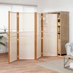 vidaXL Kamerscherm met 4 panelen 280x180 cm crèmewit, Verzenden, Nieuw