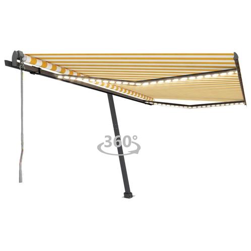 vidaXL Luifel automatisch met LED en windsensor 450x300 cm, Tuin en Terras, Zonneschermen, Nieuw, Verzenden