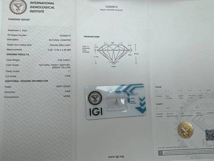 Zonder Minimumprijs - 1 pcs Diamant (Natuurlijk gekleurd) -, Sieraden, Tassen en Uiterlijk, Edelstenen
