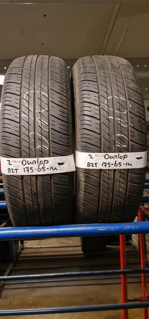 2x 175-65-14 Dunlop Zomer 4.3mm €20 Per Band 175 65 14, Auto-onderdelen, Banden en Velgen, 14 inch, Zomerbanden, 175 mm, Personenwagen