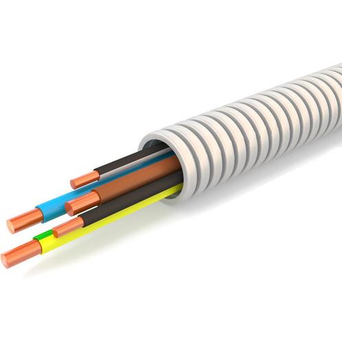 Flexibele Buis met VD Draad - Voorbedrade Flexbuis - 3x2.5mm, Doe-het-zelf en Verbouw, Elektra en Kabels, Nieuw, Ophalen of Verzenden