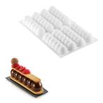 Silikomart Siliconen Vorm Truffel Eclair (8x) 130x31x28(h)mm, Hobby en Vrije tijd, Verzenden, Nieuw