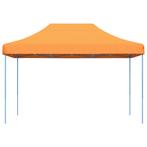 Partytent inklapbaar pop-up 410x279x315 cm oranje, Tuin en Terras, Partytenten, Verzenden, Nieuw, 2 meter of meer, Partytent