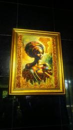 Baltisch amber mozaïek afbeelding - Barnsteen - 48 cm - 38, Antiek en Kunst
