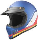 Bogotto FF980 EX-R Caferacer Blauw Rood Wit Cross Helm, Motoren, Kleding | Motorhelmen, Integraalhelm, Nieuw met kaartje, Overige merken