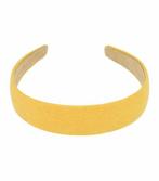 Haarband Diadeem Stof 3cm Geel, Nieuw