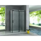 Zwarte Douchecabine 120X90 Rechthoekig Vaste Wand Schuifdeur, Ophalen of Verzenden, Nieuw