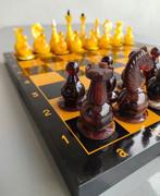 Schaakspel - Sovietico in bachelite effetto ambra con, Antiek en Kunst