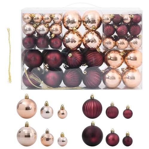 vidaXL Kerstballen 100 st Ø3/4/6 cm champagnekleurig en, Diversen, Kerst, Nieuw, Verzenden