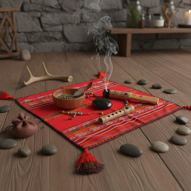 Sjamaan mesa, Andes mesa, Sjamanistisch altaar, Heilige mesa, Antiek en Kunst, Antiek | Religie, Verzenden