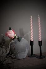 Set met twee dinerkaarsen Swirl blossom, Huis en Inrichting, Ophalen of Verzenden, Nieuw