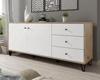 Dressoir Wit Eiken 103 cm Opbergkast ladekast, Huis en Inrichting, Kasten | Dressoirs, Verzenden, 150 tot 200 cm, Nieuw, Scandinavisch