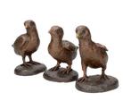 Beeldje - Kuikentjes - chicks - easter decor (3) - Brons