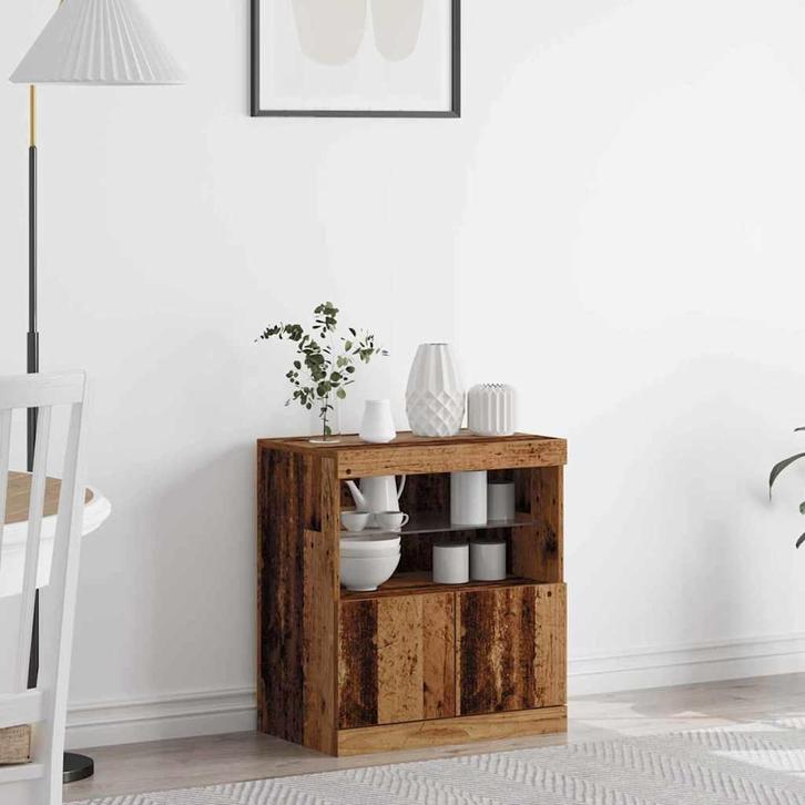 vidaXL Dressoir Bruin 60 x 37 x 67 cm Bewerkt hout, Huis en Inrichting, Kasten | Dressoirs, Nieuw, Overige houtsoorten, Verzenden