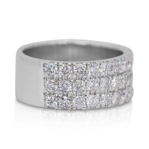Ring - 14 karaat Witgoud - 2.03ct. tw. Diamant (Natuurlijk), Sieraden, Tassen en Uiterlijk, Ringen