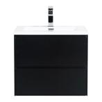 Badkamermeubel Livia 60cm mat zwart, Verzenden, Nieuw