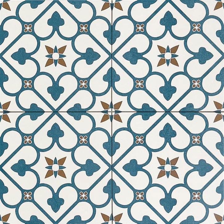 Vloertegel wandtegel bridge blauw vintage 45x45 4-in-1 r9, Doe-het-zelf en Verbouw, Tegels, Vloertegels, Nieuw, 10 m² of meer