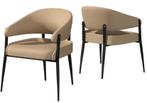Set van 2 Eetkamerstoelen – Microvezel met Armleuningen, Huis en Inrichting, Stoelen, Verzenden, Nieuw