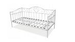 Metalen bedframe met witte hartjes - 90x200 - inc lattenb..., Ophalen of Verzenden, Gebruikt