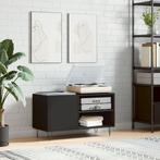 vidaXL Platenkast 85x38x48 cm bewerkt hout zwart, Verzenden, Nieuw