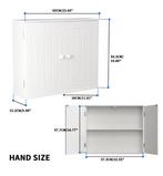 Badkamerkast Wand of Staand met Dubbele Deuren en Plank, Verzenden, Nieuw