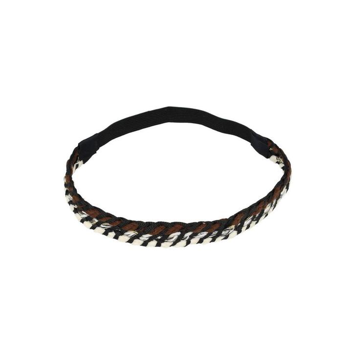 Haarband gevlochten - Koord 2cm - Bruin wit, Sieraden, Tassen en Uiterlijk, Uiterlijk | Haarverzorging