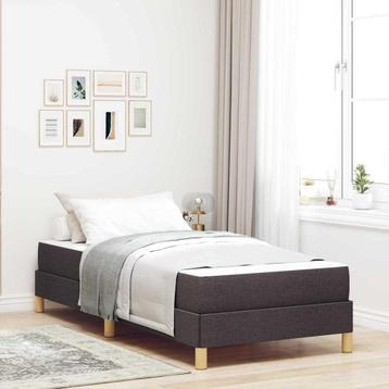 vidaXL Boxspring bed Bruin 80 x 200 cm Stof, Engineered Hout beschikbaar voor biedingen