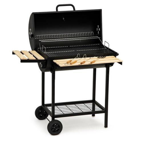 Grote metalen barbecue met thermostaat en werkplateaus -..., Tuin en Terras, Houtskoolbarbecues, Nieuw, Ophalen of Verzenden