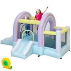 TRUUSK Opblaasbaar Springkasteel Met Blazer - Glijbaan - Bas, Verzenden, Nieuw