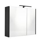 Spiegelkast Best Design Happy Black Incl. LED verlichting, Huis en Inrichting, Ophalen of Verzenden, Nieuw