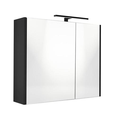 Spiegelkast Best Design Happy Black Incl. LED verlichting, Huis en Inrichting, Badkamer | Badkamermeubels, Ophalen of Verzenden