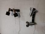 Lamp - Messing, Metaal - Twee wandlampen