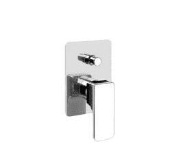Cisal Cubic afbouwdeel douche bad mengkraan chroom, Doe-het-zelf en Verbouw, Sanitair, Kraan, Nieuw, Chroom, Ophalen of Verzenden