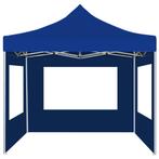 Partytent inklapbaar met wanden 2x2 m aluminium blauw, Tuin en Terras, Verzenden, Nieuw, 2 meter of meer, Partytent