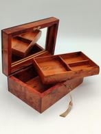 Sieradendoos - Sieradendoosje Loupe van ceder, rosewood,, Antiek en Kunst