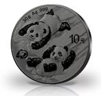 China, Volksrepubliek. 10 Yuan 2022 Panda. Schwarz-Ruthenium