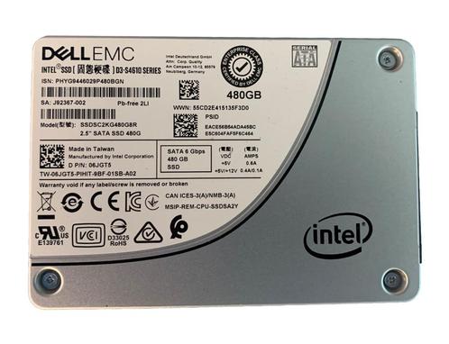 480GB SSD 6G SATA MU DellEMC Intel D3-S4610 P/N: 6JGT5, 06JG, Computers en Software, Harde schijven, Zo goed als nieuw, Server
