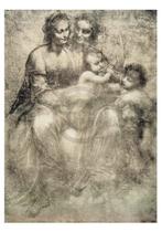 Kunstdruk Leonardo Da Vinci - La vergine 35x50cm, Huis en Inrichting, Verzenden, Nieuw
