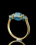 Oud-Romeins, Keizerrijk Verguld, kralen Ring (Zonder, Sieraden, Tassen en Uiterlijk, Antieke sieraden