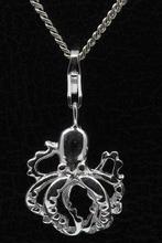 Zilveren Octopus hanger en/of bedel, Sieraden, Tassen en Uiterlijk, Verzenden, Nieuw