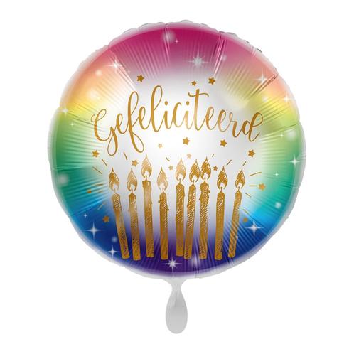 Gefeliciteerd Helium Ballon Leeg 43cm, Hobby en Vrije tijd, Feestartikelen, Nieuw, Verzenden