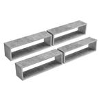 Wandplank Fagernes set van 4 59x14,5x17 cm betonlook, Verzenden, Nieuw