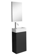 Toiletmeubel Apollo 40 x 22 cm Mat Zwart met Spiegel, Huis en Inrichting, Verzenden, Nieuw