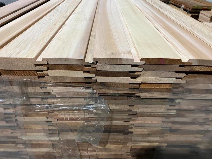 Western Red Cedar - rabatdelen - channelsiding – geveldelen, Doe-het-zelf en Verbouw, Hout en Planken, Overige houtsoorten, Minder dan 200 cm