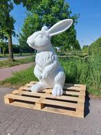 Beeld, XXXL statue of a hare white color - 115 cm -