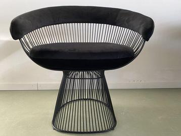 Laatste exemplaar: Vintage platner stoel zwart beschikbaar voor biedingen